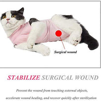Coppthinktu - Traje de recuperación de gatos para heridas abdominales o enfermedades de la piel, transpirable E-Collar Alternativa para gatos y perros, después de cirugía desgaste anti lamer heridas - BESTMASCOTA.COM