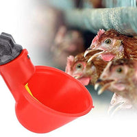 Vasos de plástico para pollo, 10 unidades, automáticos, para bebidas, para patios traseros, pájaros, codorniz, paloma, gallina, comedero de agua - BESTMASCOTA.COM