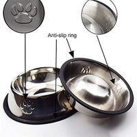 Welcomnny 3 cuencos para gatos, cuencos para mascotas, antiadherentes, de acero inoxidable - BESTMASCOTA.COM