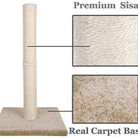 Dimaka Ultimate 29" de alto rascador de gato grande, poste de sisal natural y base pesada, rascador vertical completo - BESTMASCOTA.COM