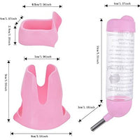 Guardians - Botella de agua para hámster, botella de agua automática para mascotas con contenedor de alimentos, base para choza, para colgar, botellas de alimentación de agua, dispensador automático para animales pequeños - BESTMASCOTA.COM
