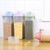 Contenedor de almacenamiento de alimentos para mascotas con taza de medición, boquilla de vertido y hebilla de sellado dispensador de alimentos para perros y gatos - BESTMASCOTA.COM
