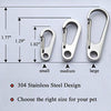 IVIA - Clips para etiquetas de perro, múltiples tamaños de acero inoxidable 304, clip rápido con anillos/fácil cambio de identificación para mascotas para collares y arneses. - BESTMASCOTA.COM