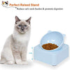 Upsky - Bol elevador de agua para gatos y perros, con soporte elevado, desmontable, sin derrames, ajustable de 0 a 30 grados, sin estrés, para gato o perro (blanco) - BESTMASCOTA.COM