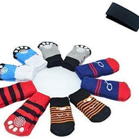 LFPET Calcetines de algodón para control de tracción, para perros de interior, antideslizantes, 5 pares, color al azar - BESTMASCOTA.COM