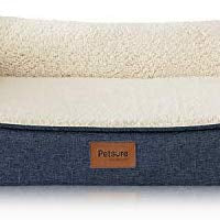 Petsure - Cama ortopédica de espuma viscoelástica para perros pequeños, medianos, grandes y mascotas. Sofá de cama para perros extra grande lavable con funda extraíble, parte inferior antideslizante - BESTMASCOTA.COM