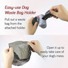 Beastron - Correa retráctil para perro, de nailon extralargo, de 16 pies, para perros medianos a grandes, hasta 110 libras, con un botón de cierre y rotura, bolsa de residuos y dispensador incluidos - BESTMASCOTA.COM