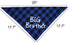 Busypaws 3 PCS Big Brother Dog Bandanas Plaid Reversible Triangle Bibs Pet Scarf Accessories - BESTMASCOTA.COM