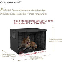 Explore Land - Funda para jaula de perro de poliéster duradero, ajuste universal para jaula de perro de 30 a 42 pulgadas - BESTMASCOTA.COM