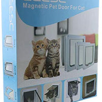 CEESC Puerta magnética para gato con 4 vías de bloqueo para gatos, gatitos y gatitos, 3 tamaños y 2 opciones de colores - BESTMASCOTA.COM