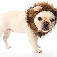 LOOYUAN Pet Costume Lion Mane Wig for Dog Cat Halloween Dress up with Ears - BESTMASCOTA.COM