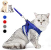 Arnés para gato con correa, arnés ajustable de malla suave reflectante para mascotas, versión extendida del arnés de tira reflectante, adecuado para gatitos, cachorros, mascotas pequeñas - BESTMASCOTA.COM