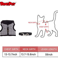BINGPET Escape Proof Cat Harness - Adjustable Vest and Leash Set - BESTMASCOTA.COM