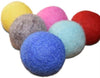 Comfy Pet Supplies - Juego de 6 bolas de fieltro de lana 100% para gatos y gatitos, hechas a mano, coloridas bolas de lana ecológicas para gatos - BESTMASCOTA.COM