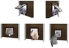 Uheng - Tapa magnética grande para puerta de gato con 4 cierres para gatitos y perros pequeños, ventanilla interior de pared, impermeable, tamaño de solapa de 6.5 x 6.5 in, color blanco - BESTMASCOTA.COM