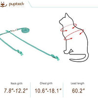 PUPTECK - Arnés para gato con correa, correa suave ajustable con diseño de moda - BESTMASCOTA.COM