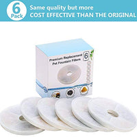 MUDEELA 6 filtros compatibles con filtro de fuente de flores Catit y diseño Catit Senses Fuente – Filtro de suavizante de agua de triple acción de repuesto compatible con filtro de fuente de agua Catit (5.5") - BESTMASCOTA.COM