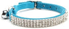 Collar ajustable seguro para gatos CHUKCHI de terciopelo suave Adorno ostentoso de diamante con campanas de 11 pulgadas para perros pequeños y gatos - BESTMASCOTA.COM