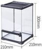 REPTI ZOO Mini Terrario de Cristal Reptil, Puerta de Apertura Delantera Vista Completa Visualmente Atractivo Mini Reptil o Anfibios Hábitat de Cristal - BESTMASCOTA.COM