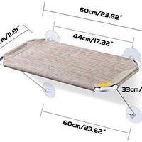 LsaiFater All Around 360° Sunbath and Lower Support Safety Iron Cat Window Perch, Cat Hammock Window Seat for Any Cats - BESTMASCOTA.COM