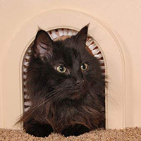 Cat Door Puerta de Interior con cepillo de limpieza para gatos - BESTMASCOTA.COM