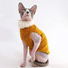 Kitipcoo Sphynx - Ropa de invierno para gatos, abrigo de pelo sintético cálido, abrigo de cuello alto para gatos, pijamas para gatos y perros pequeños, suéteres para gatos sin pelo - BESTMASCOTA.COM