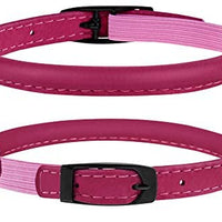 Bronzedog - Collar de piel para gato, con cascabel, color negro, azul, rosa, verde, amarillo y gris - BESTMASCOTA.COM