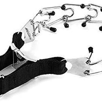 Wellbro collar de entrenamiento con dientes de metal para perros grandes y medianos (Pit Bull, pastor alemán), con hebilla a presión de liberación rápida y puntas de hule, plateado y regulable - BESTMASCOTA.COM