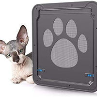 OWNPETS Puerta de pantalla para mascotas, pantalla magnética con cierre automático, puerta negra para puerta pequeña de perro y gato S: 8.0 x 10.0 x 0.3 in/L: 12.0 x 14.0 x 0.4 in - BESTMASCOTA.COM