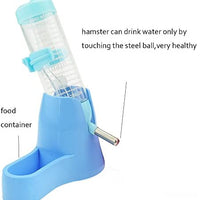 Lonni Hamster Water Bottle, 125 ML Small Animal Water Bottle Water Auto Dispenser with Food Container Base for Hamsters Rabbit Gerbil - BESTMASCOTA.COM