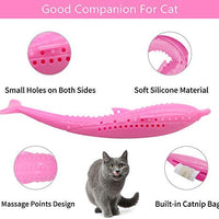 VSTON Cepillo de dientes de silicona para gatos, cepillo de dientes para masticar, juguete dental interactivo para ratones de pescado, cepillo de dientes con juguetes de gato, palo de silicona molar para gatitos, resistente a mordeduras - BESTMASCOTA.COM