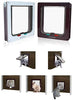 Uheng - Tapa magnética grande para puerta de gato con 4 cierres para gatitos y perros pequeños, ventanilla interior de pared, impermeable, tamaño de solapa de 6.5 x 6.5 in, color blanco - BESTMASCOTA.COM