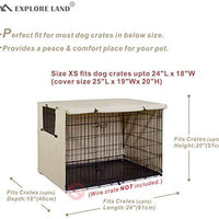 Explore Land - Funda para jaula de perro de poliéster duradero, ajuste universal para jaula de perro de 30 a 42 pulgadas - BESTMASCOTA.COM
