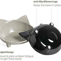 Cuencos de comida para gatos, de cGy, antideslizantes, para mascotas, cuencos de agua poco profundos, para gatos, cuencos anchos para aliviar el estrés, la fatiga, para mascotas, para perros, gatos, conejos - BESTMASCOTA.COM