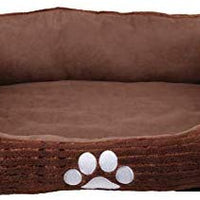 Long Rich Reversible Rectangle Pet Bed Dog Bed with Dog Paw Embroidery,Medium size, by Happycare Textiles - BESTMASCOTA.COM