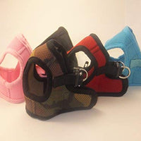 Arnés para perros de malla suave, cómodo para razas pequeñas, cachorros, juguetes, de 2 a 16 lb, en color rosa bebé, azul, negro, rojo, camuflado en tamaño pequeño, mediano, grande y extra grande - BESTMASCOTA.COM