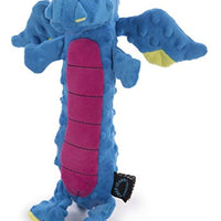 GoDog Skinny Dragons con protector para masticar, juguetes para perros de peluche duraderos con chirriadores - BESTMASCOTA.COM