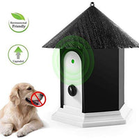 Humutan - Dispositivo antiladrido, controlador ultrasónico de corteza para perros, impermeable, sistema de control antiladridos para exteriores en forma de casa de pájaros - BESTMASCOTA.COM