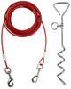 Petey's Pet Products - Cable de amarre para perros, 16 pulgadas, chapado en cromo, antióxido, ideal para acampar o el jardín, apto para arnés, correa y accesorios de cadena - BESTMASCOTA.COM