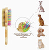 HOP Home of Paws Cepillo para perros y masajeadores, gatos y otros animales – Pines para desenredar pelo y cerdas suavizantes para pelaje, bambú natural - BESTMASCOTA.COM