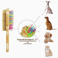 HOP Home of Paws Cepillo para perros y masajeadores, gatos y otros animales – Pines para desenredar pelo y cerdas suavizantes para pelaje, bambú natural - BESTMASCOTA.COM