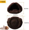 Mojonnie - Cama de gato con forro polar suave para calentar y calentar con forma de triángulo para gatos, invierno, mascotas - BESTMASCOTA.COM