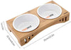 Petacc - Cuencos elevados para perros y gatos, cuencos elevados para mascotas, para perros y gatos, alimentador con 3 cuencos de melamina, 2 formas de uso - BESTMASCOTA.COM