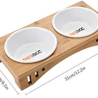 Petacc - Cuencos elevados para perros y gatos, cuencos elevados para mascotas, para perros y gatos, alimentador con 3 cuencos de melamina, 2 formas de uso - BESTMASCOTA.COM