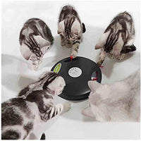 Juguete para gato robótico interactivo PetDroid, juguete para colgar eléctrico oculto con movimiento para gato y ratón, segunda generación (negro) (cola de ratón blanco) - BESTMASCOTA.COM