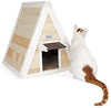 Petsfit - Casa de gato triangular para exteriores con puerta de escape para todos los gatos - BESTMASCOTA.COM