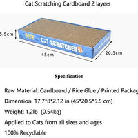 Rascador 2 en 1 para gatos con punta de gato, almohadilla y tabla, dos paquetes en un paquete de bandeja, juguete para gatitos, ahorro de espacio y eficiente, fácil de limpiar y rellenar. - BESTMASCOTA.COM