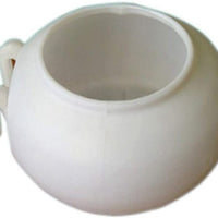 Comedero de agua colgante redondo para pájaros de plástico blanco - BESTMASCOTA.COM
