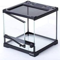 REPTI ZOO Mini Terrario de Cristal Reptil, Puerta de Apertura Delantera Vista Completa Visualmente Atractivo Mini Reptil o Anfibios Hábitat de Cristal - BESTMASCOTA.COM