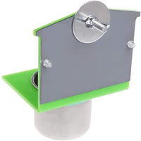 PIVBY - Juguete de espejo para pájaros con comedero de acero inoxidable para comida de loro y aves acuáticas - BESTMASCOTA.COM